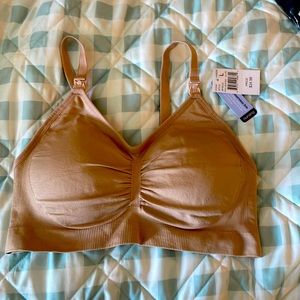 Beige nursing bra. Size large new with tags